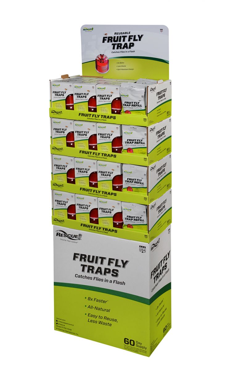 RESCUE! Fruit Fly Trap Attractant Refill 30 Day Supply 10 Pack 